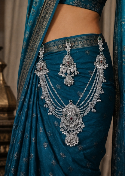 Premium Oxidised Silver Bridal Kamarbandh