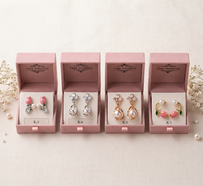 Designer Statement Earrings – Floral, Pearl & Crystal Collection