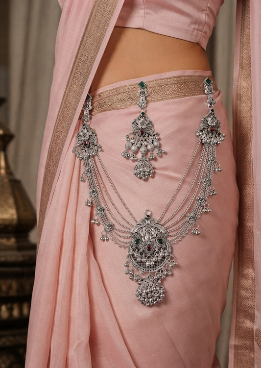 Premium Oxidised Silver Bridal Kamarbandh